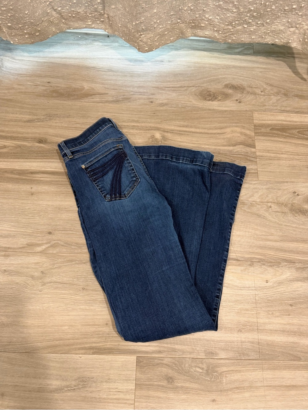 7 For All Mankind Dark Blue Flare Jeans